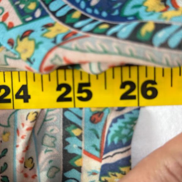 Westport 162 Boho Top Plus 2X Sheer Paisley Crochet Fairy Whimsy Flounce Sleeve - Picture 8 of 12